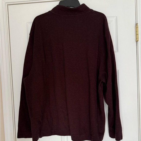 Van Heusen Men's Burgundy Zip-Up Sweater - Picture 2 of 3